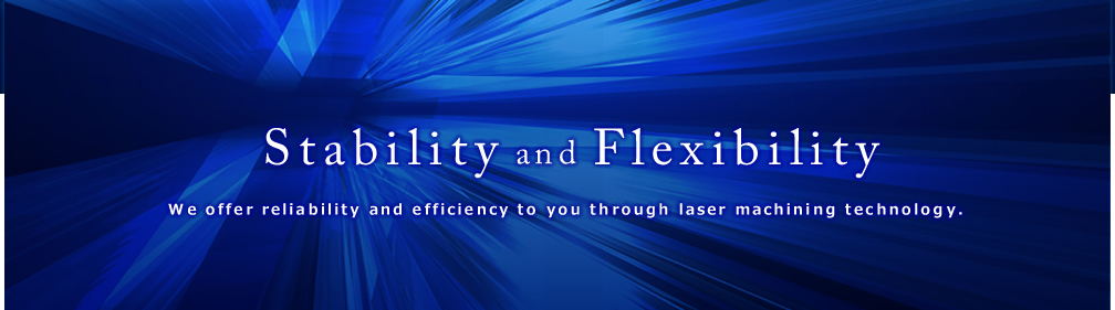 Stability and Flexibility. We offer reliability and efficiency to you through laser machining technology.